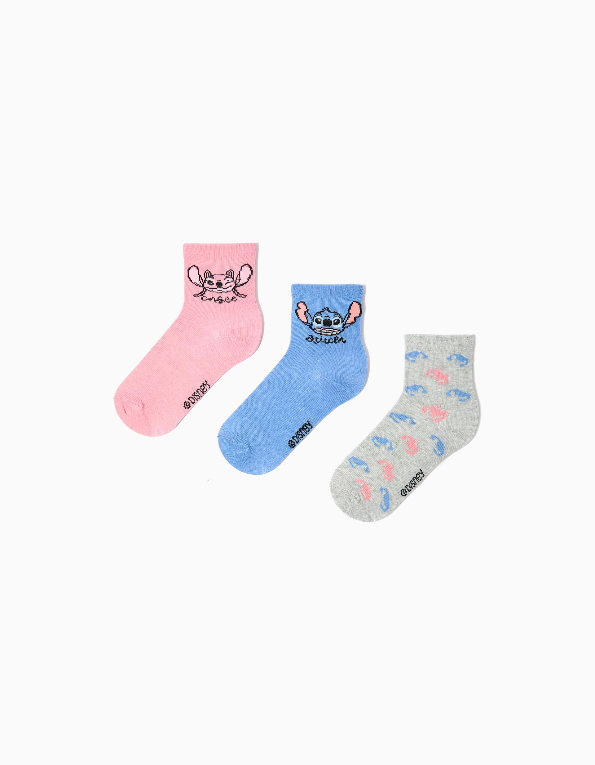 Pack 3 Meias 'Lilo e Stitch' ©Disney, Menina, Multicor