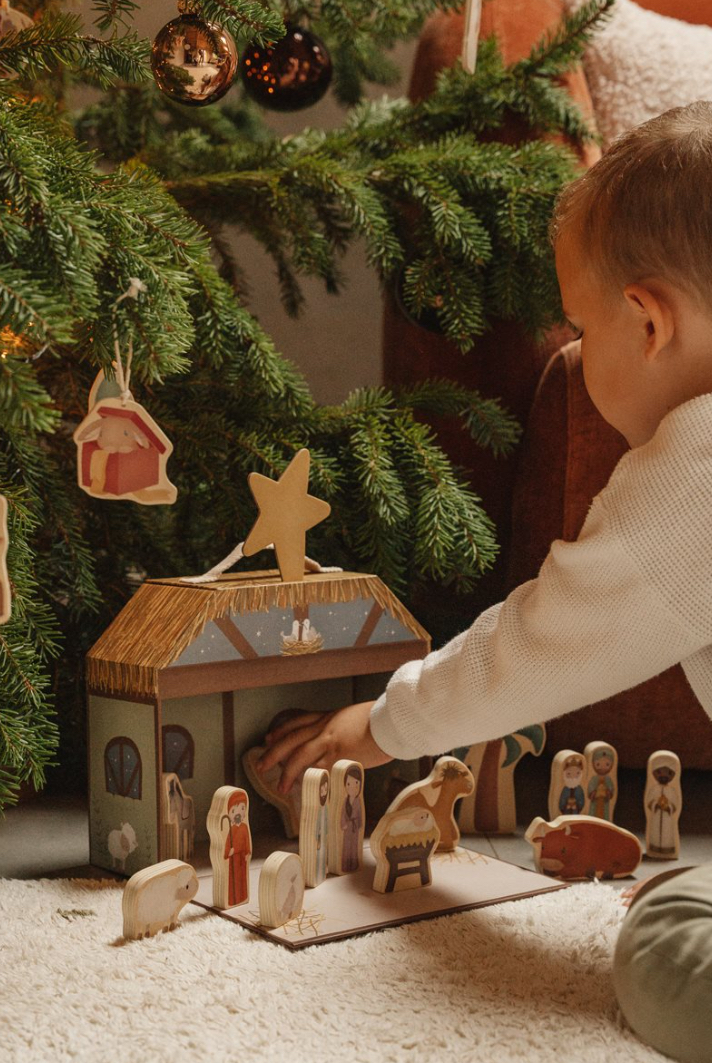 Speelkoffer kerststal