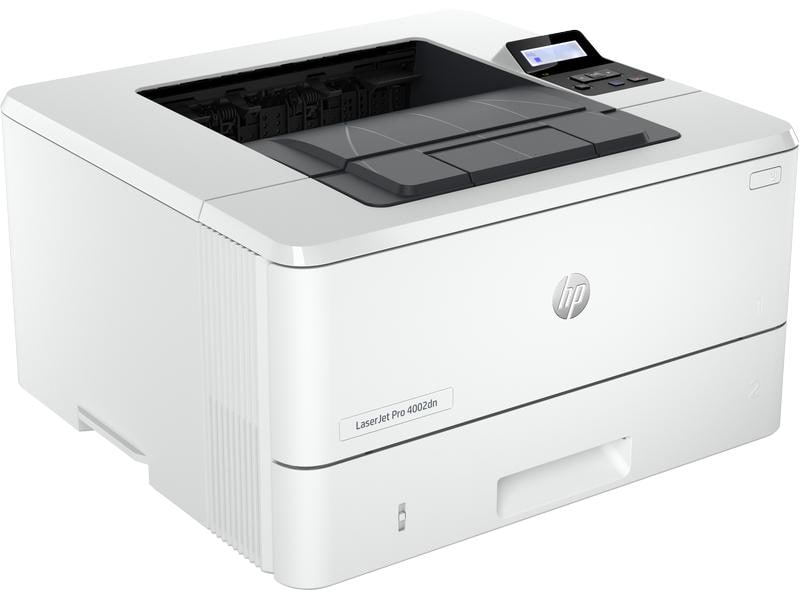 HP Drucker LaserJet Pro 4002dn Laserdrucker mit schneller Aufwärmphase, zwei Papierfächern (Mehrzweckfach   Standardpapierfach) und Netzwerkanschluss