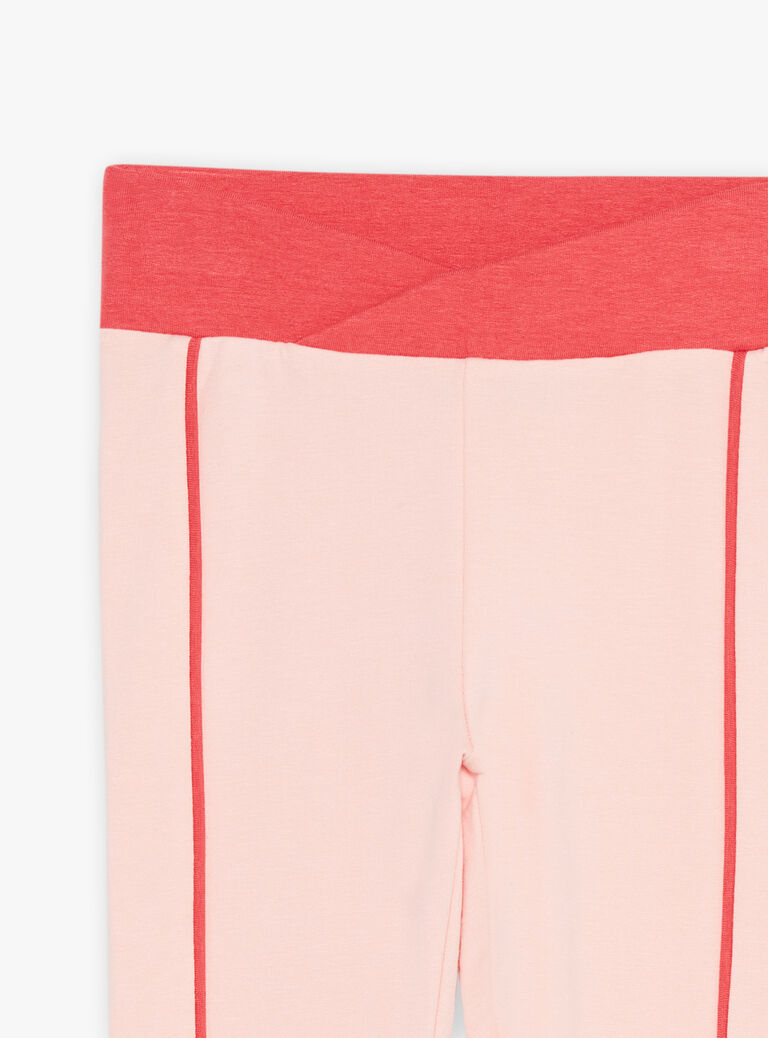 Legging rose à taille croisée