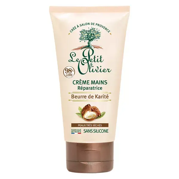 Creme para as mãos reparador com manteiga de karité Le Petit Olivier 75ml