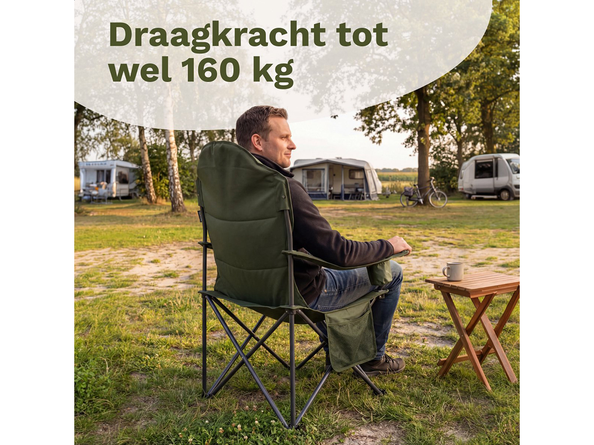 TRVLMORE Small Plus Green vouwstoel - Set van 2