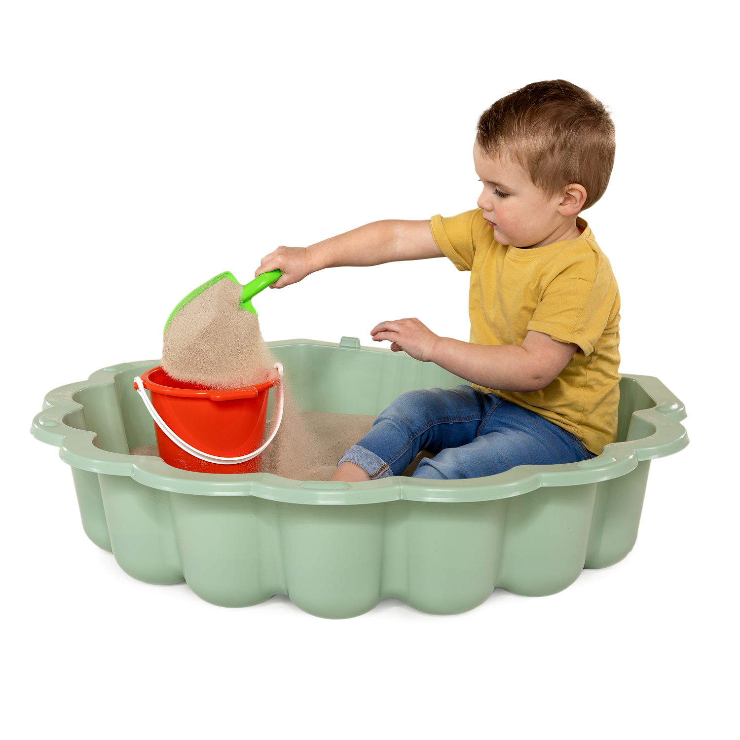 Zand- en Waterschelp Pastelgroen, 2dlg.