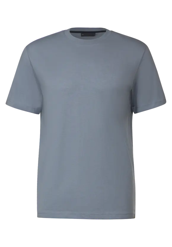 Basic T-Shirt in Unifarbe - dust blue