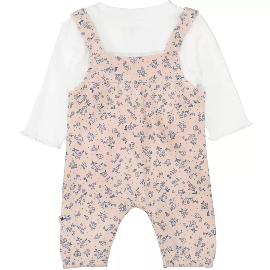 STACCATO Strampler+Shirt soft blush gemustert
