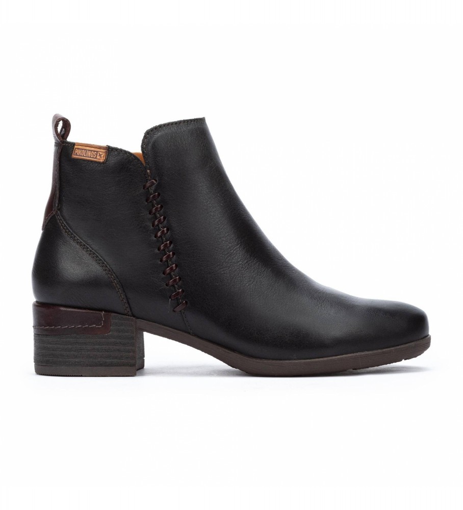 Botas de tornozelo Pikolinos Malaga em couro preto