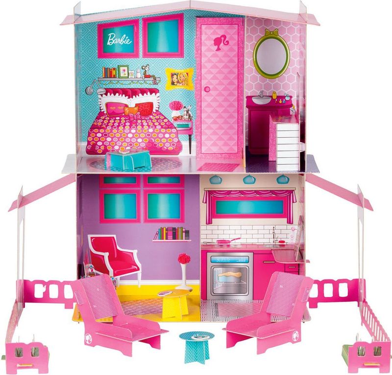 Lisciani Barbie Droomvilla - Set: 14 Delig - Afmetingen: 67 x 22 x 73 cm - Aanbevolen leeftijd: vanaf 4 jaar