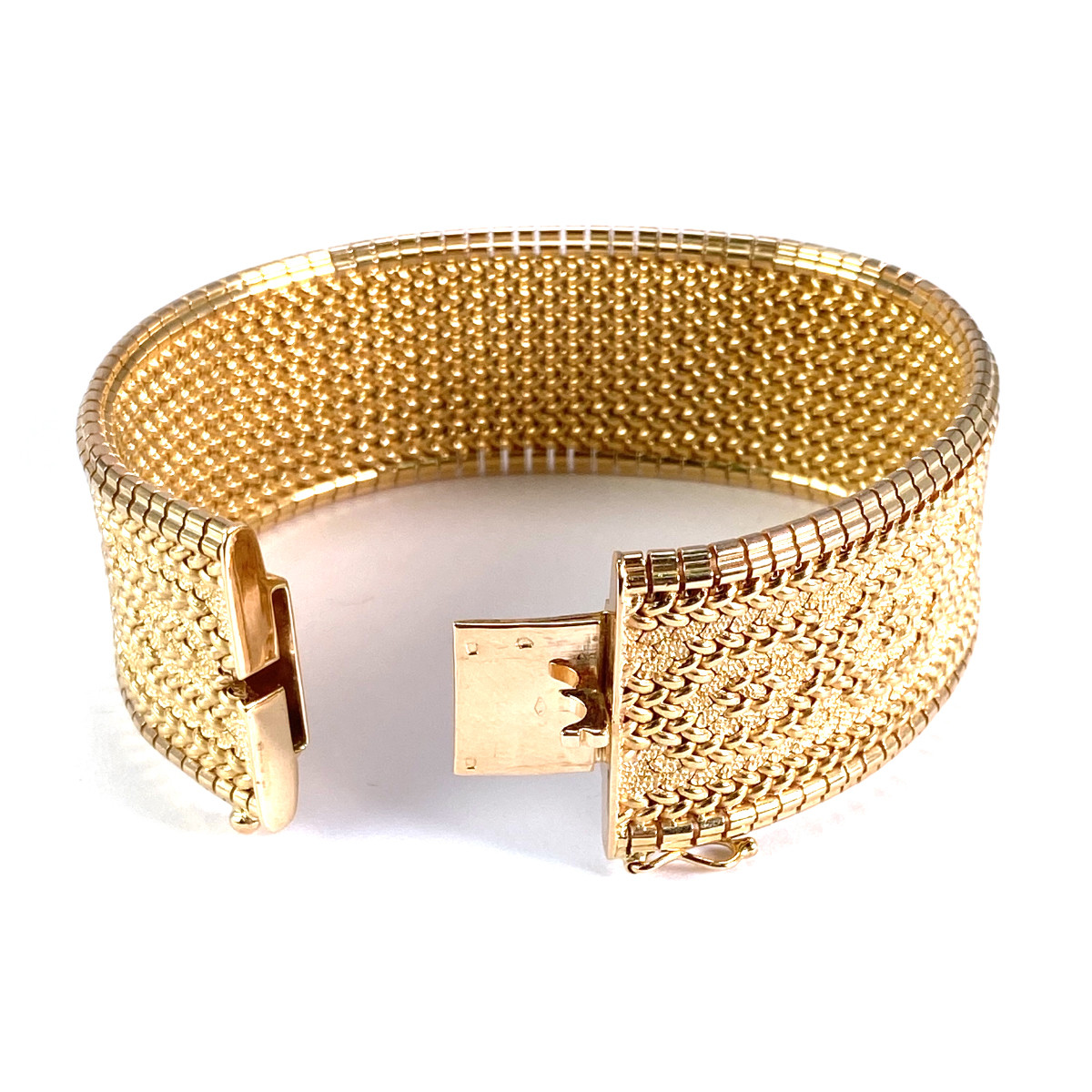 Bracelet d'occasion or 750 jaune maille fantaisie 19 cm