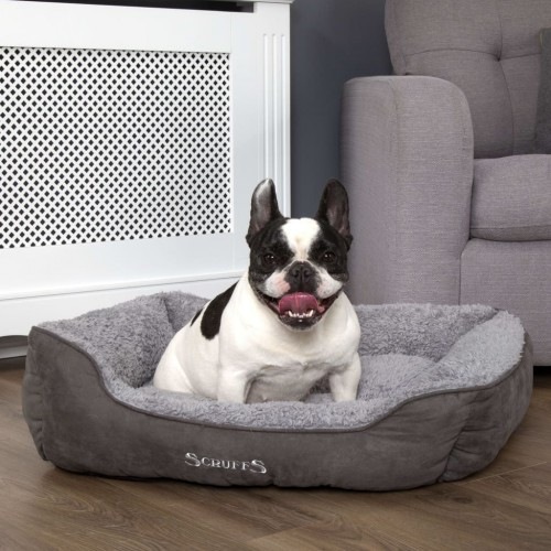Cama cinza para animais de estimação