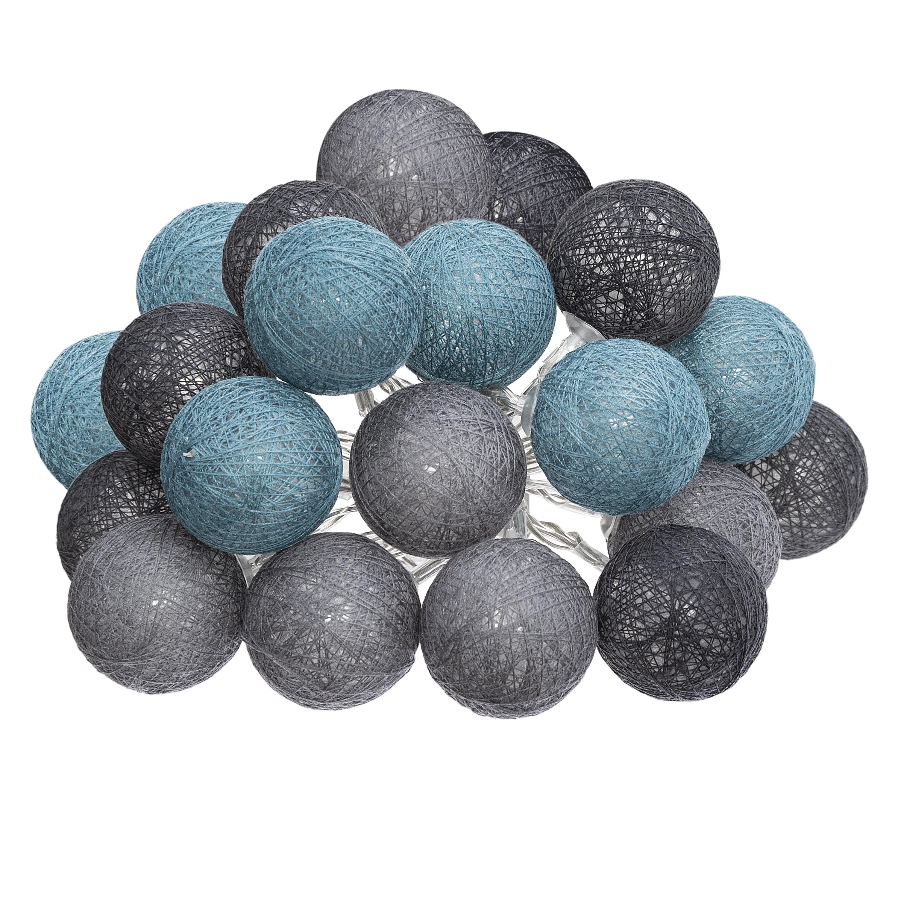 GUIRLANDE LED SECTEUR 20 BOULES TROPI D.6CM
