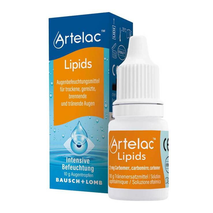 Artelac® Lipids Augengeltropfen für stark tränende Augen, 1X10 g