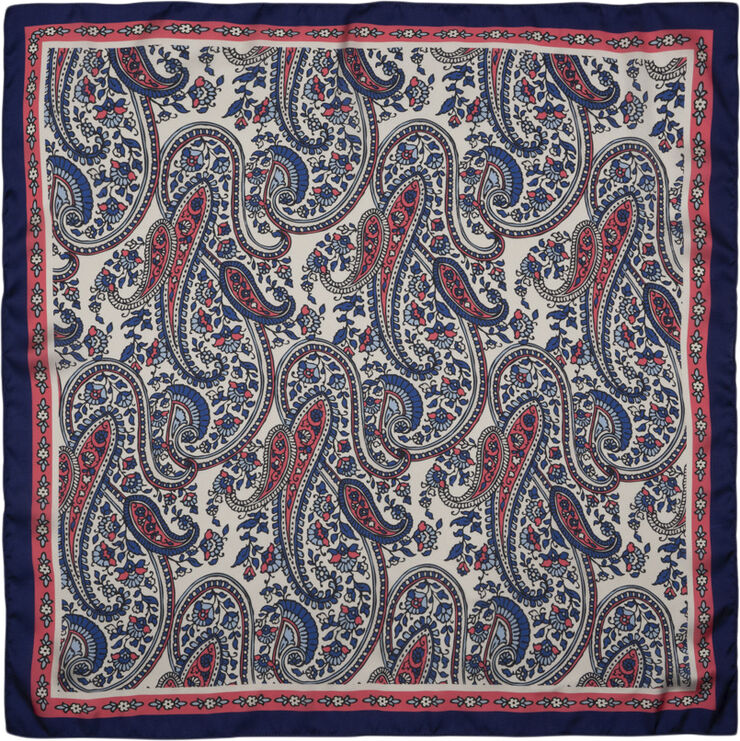 Sui Ava Mari Fall Scarf Paisley coral bl