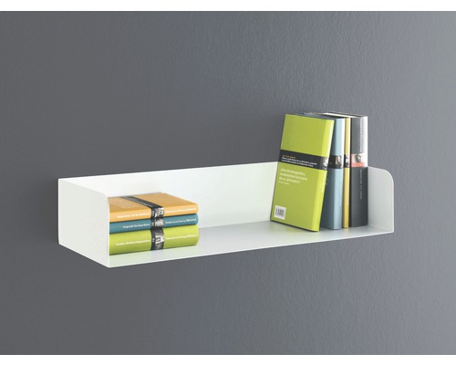 Wandplank vitrine 60x15x11,5 cm wit