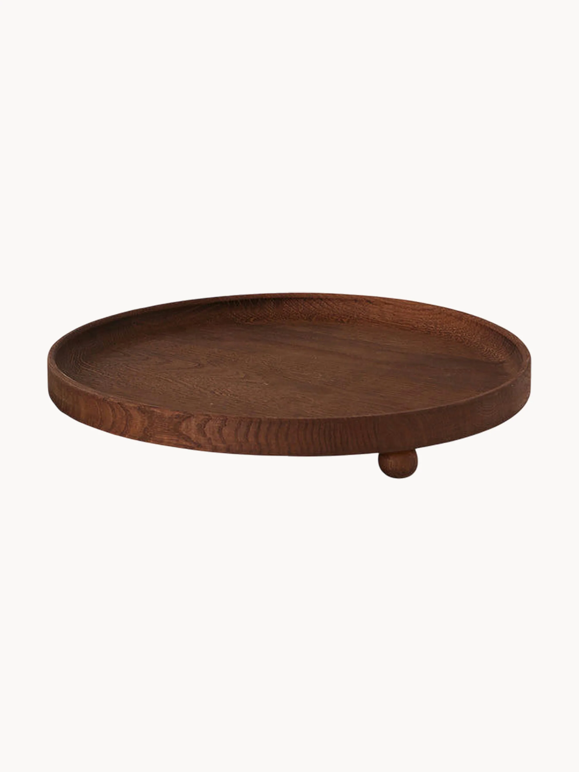 Rond dienblad Inka van eikenhout