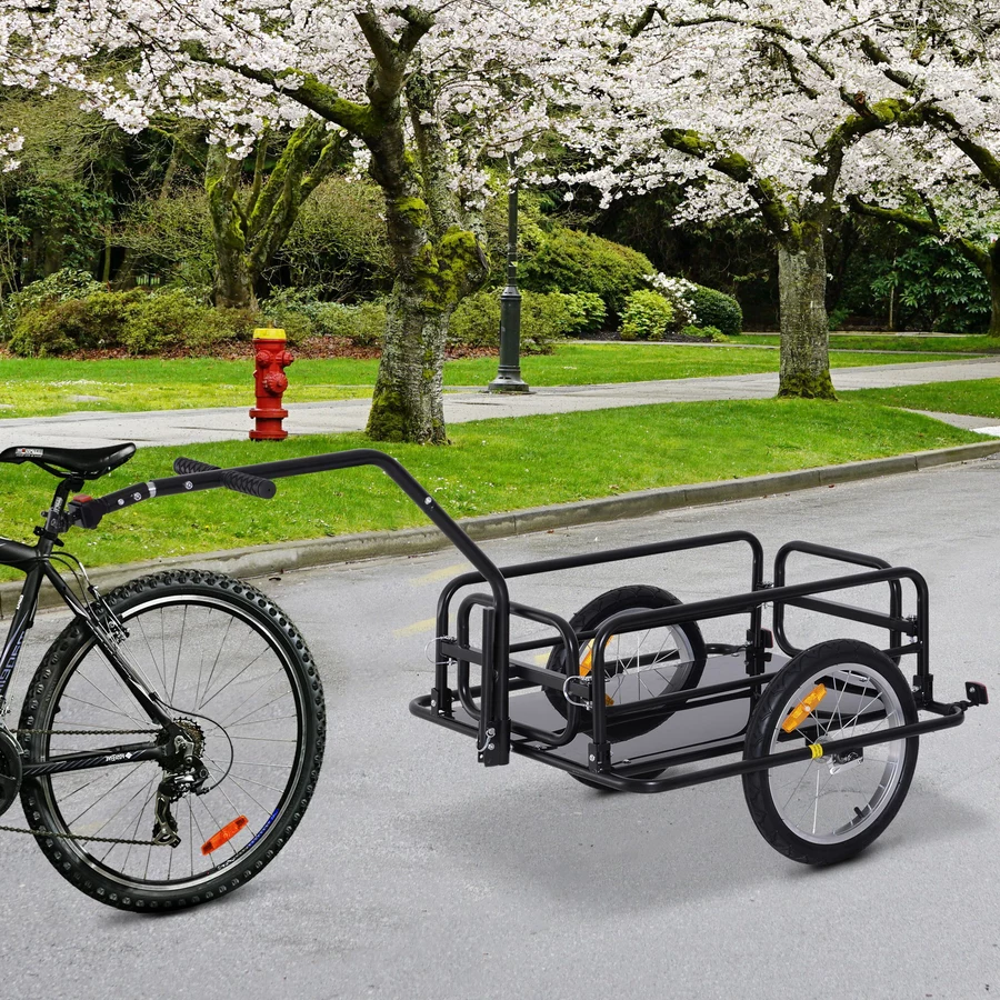 HOMCOM Transportanhänger-wagen schwarz