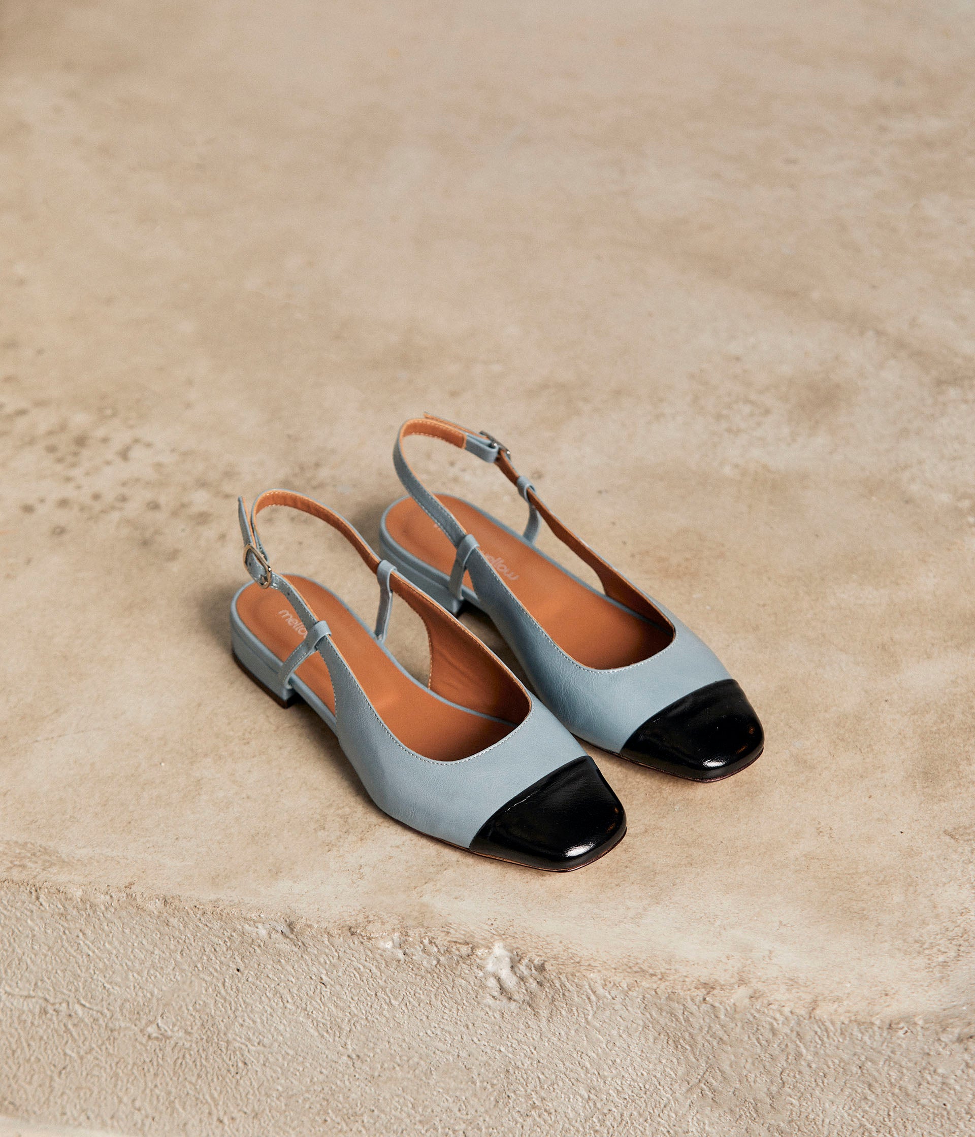 Slingbacks bleu noir Georgia