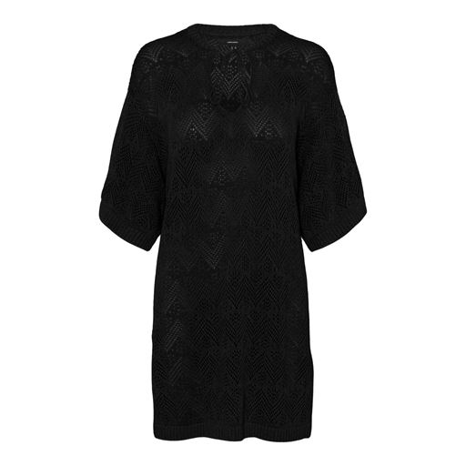 Vero Moda Malta Lang Strikbluse, Black, XL