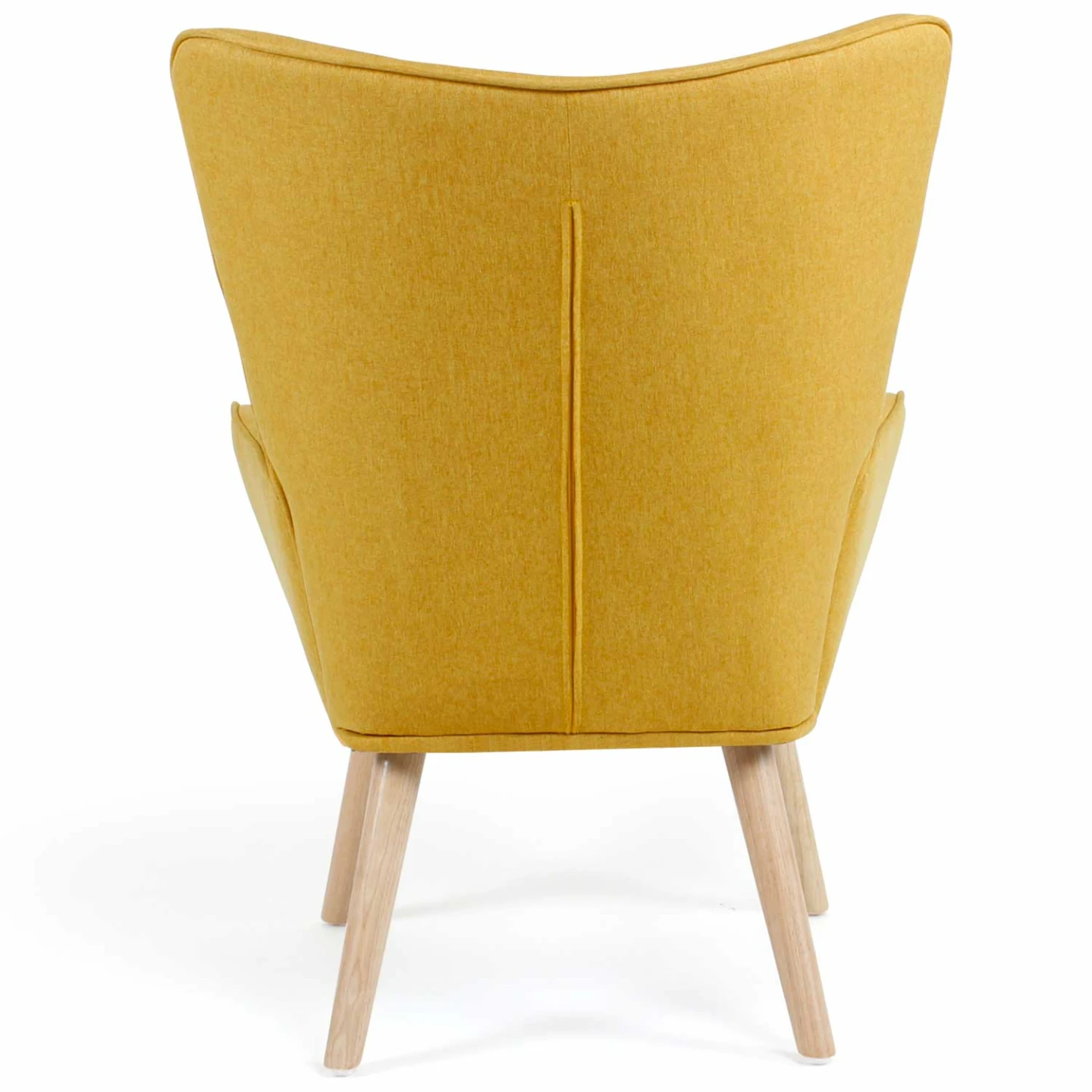 Fauteuil scandinave IVAR en tissu jaune