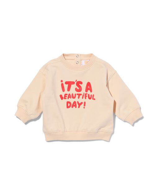 pull en sweat beautiful day pour bébé pêche