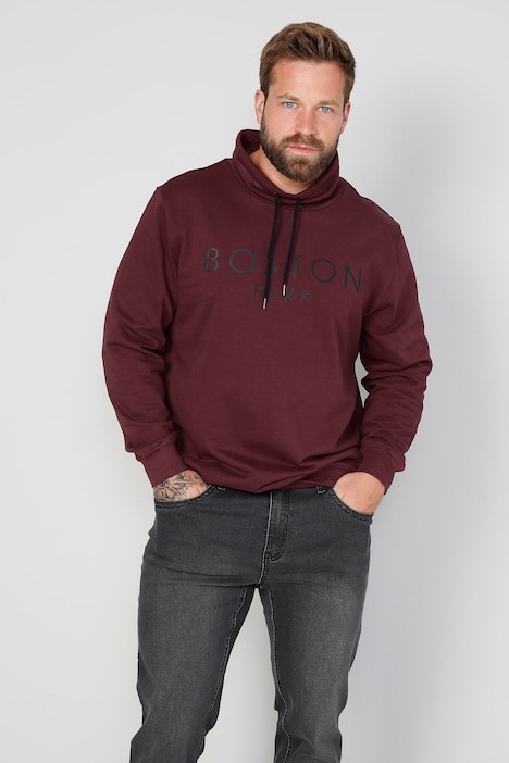 Boston Park Sweatshirt, Stehkragen, Schriftzug