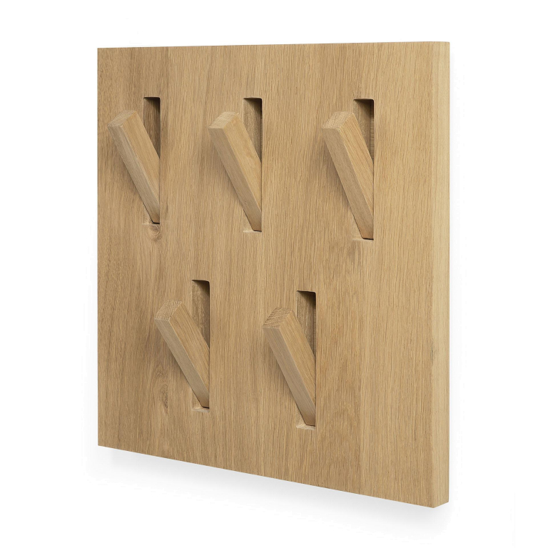 Ethnicraft Utilitile wandkapstok 40x40 zwart eiken