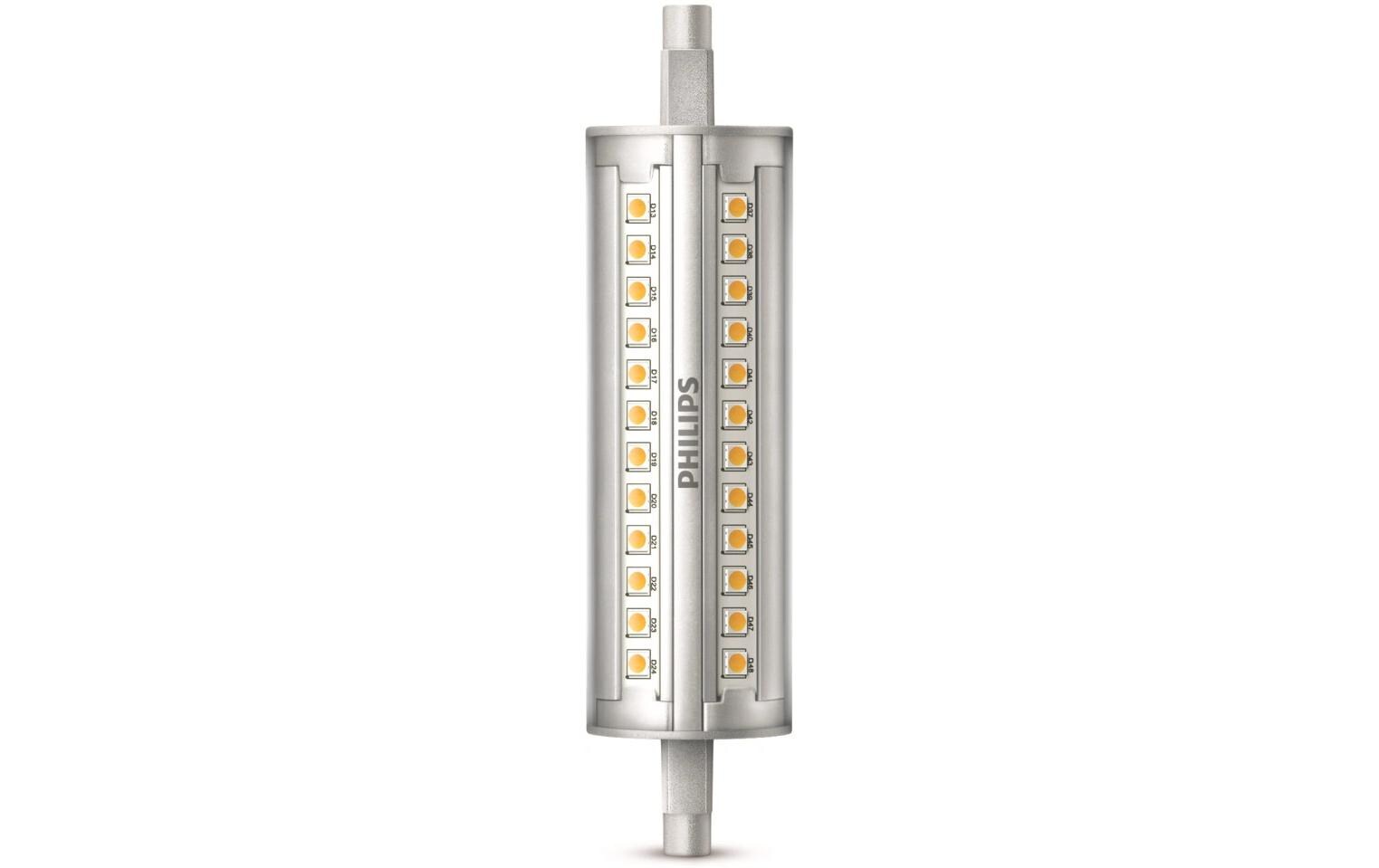 Lampe LED 100W R7S 118 mm WH D WarmweissLeuchtmittel mit klarem Glas