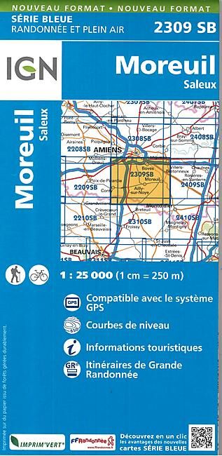 IGN - 2309 SB MOREUIL SALEUX 1 25 000