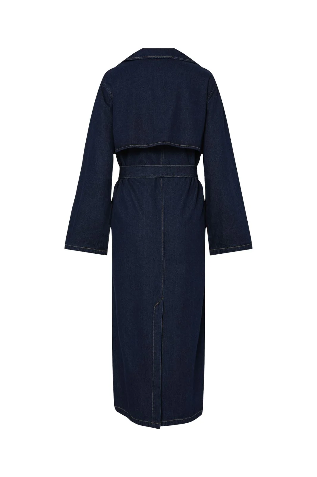 Pieces Pcfreya Ls Long Denim Trenchcoat Fsy