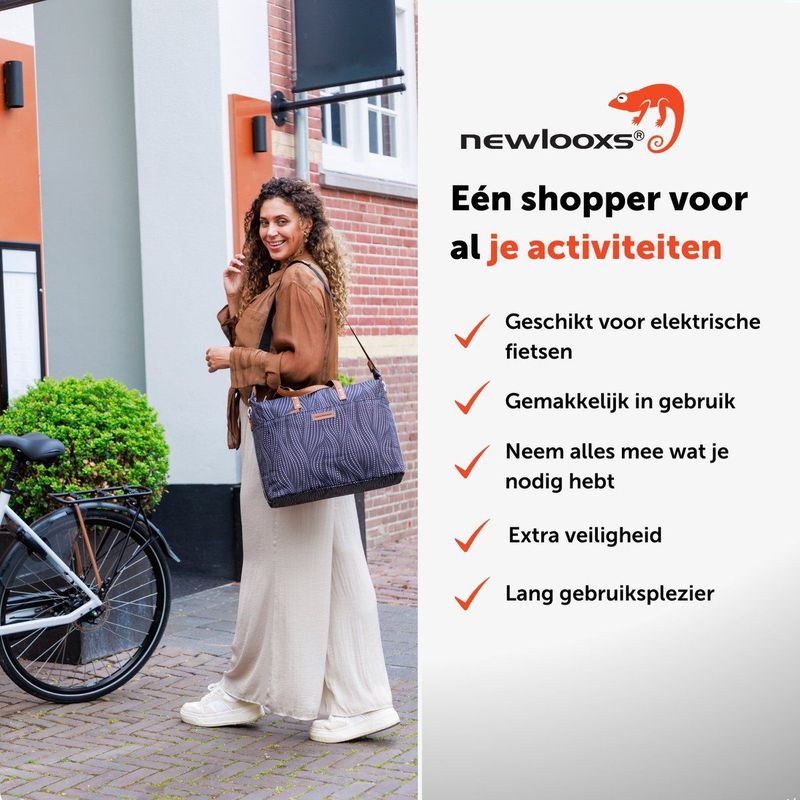 Tendo - Fietstas - Stippenprint - Waterafstotend Polyester - 21 Liter