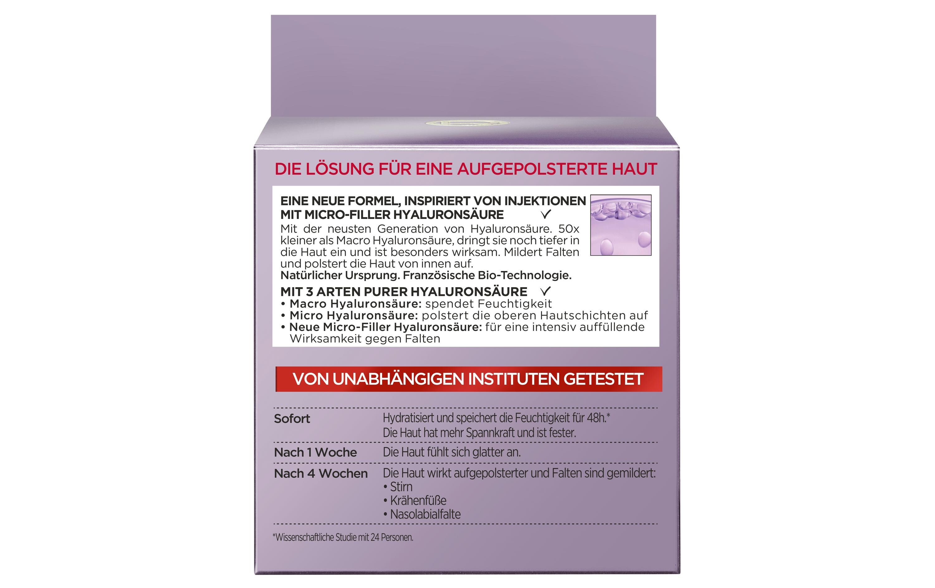 Tagescrème Revitalift Filler +Hyaluronsäure 50 mlIntensiv aufpolsternde Anti-Age Tagespflege