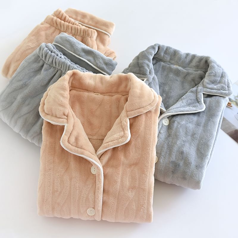 MelMount - Bijpassende pyjamaset voor koppels: effen shirt + broek