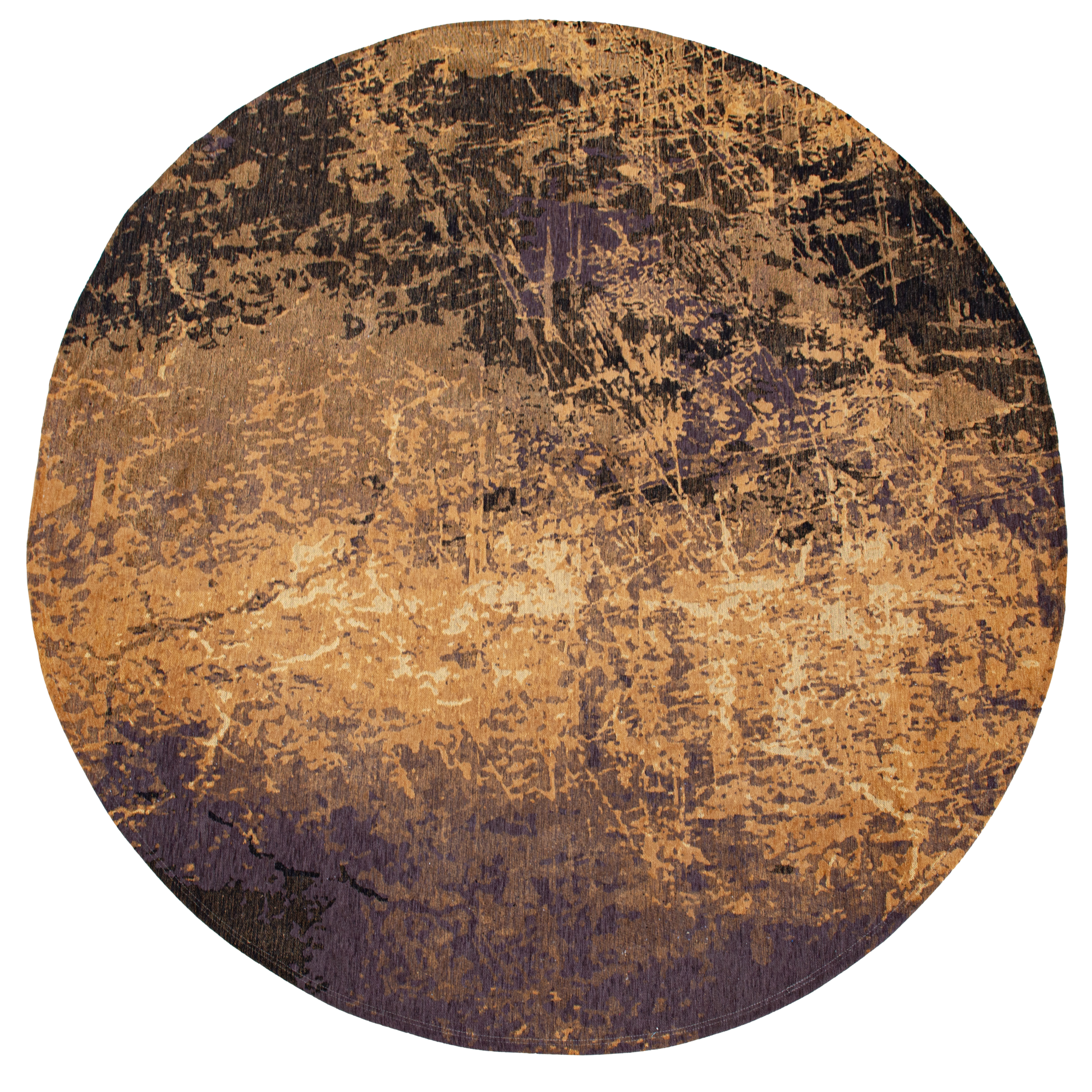 Ecorugs vloerkleed Cracks goud ∅ 140 cm