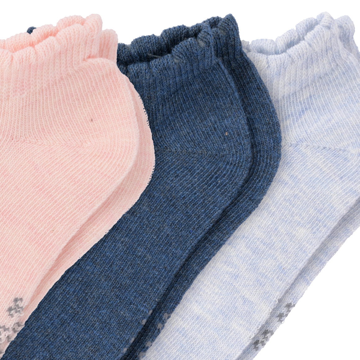 Topolino 3 Paar Mädchen Sneaker-Socken im Set rosa / dunkelblau / hellblau
