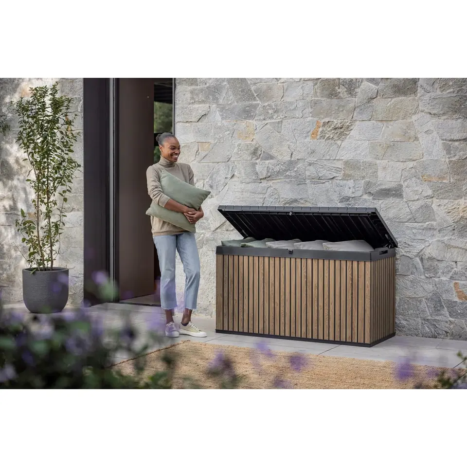 Keter Venetian Opbergbox - 570L - 142.5x65.3x78.2cm - Bruin