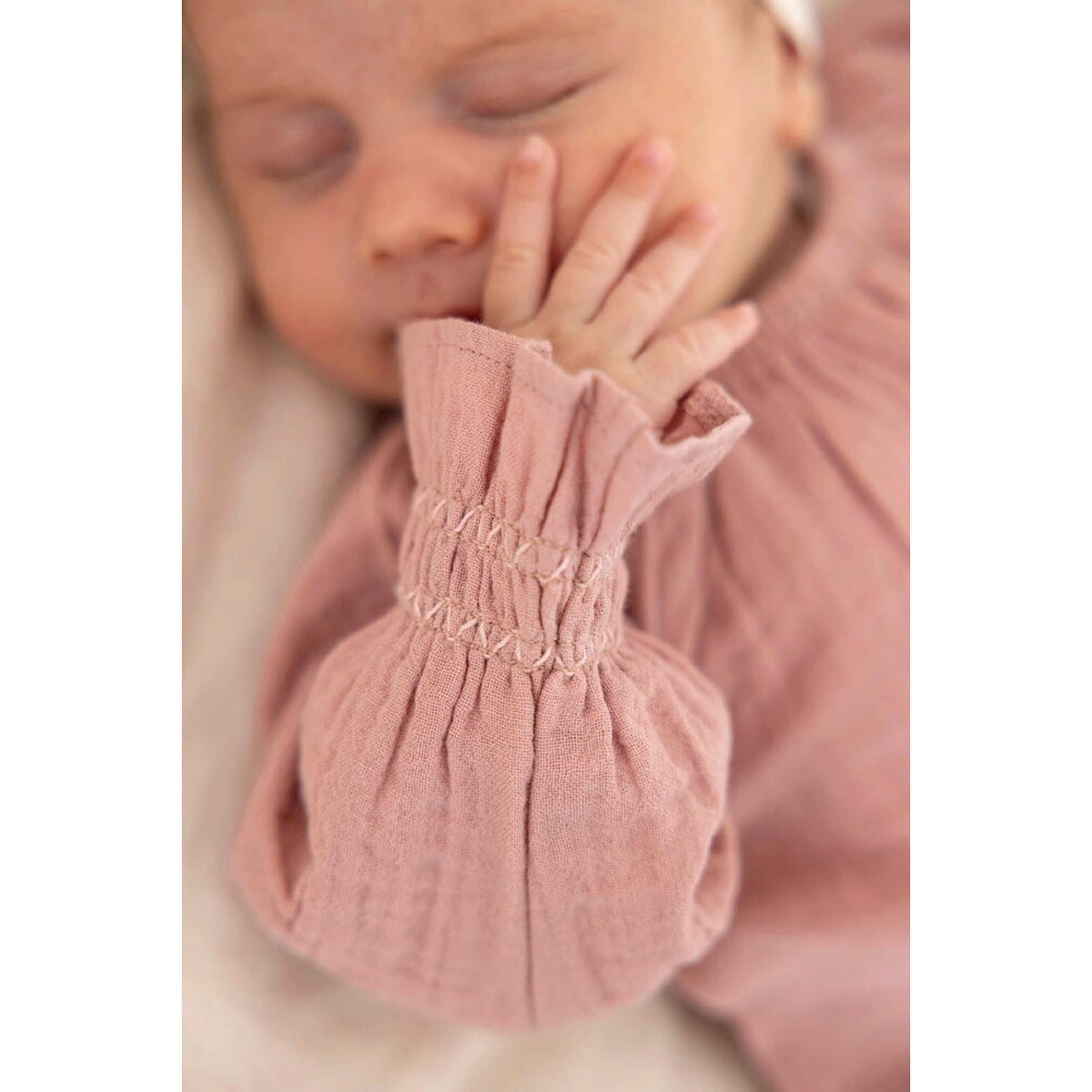 Feetje Musselin-Shirt langarm Rüschen altrosa