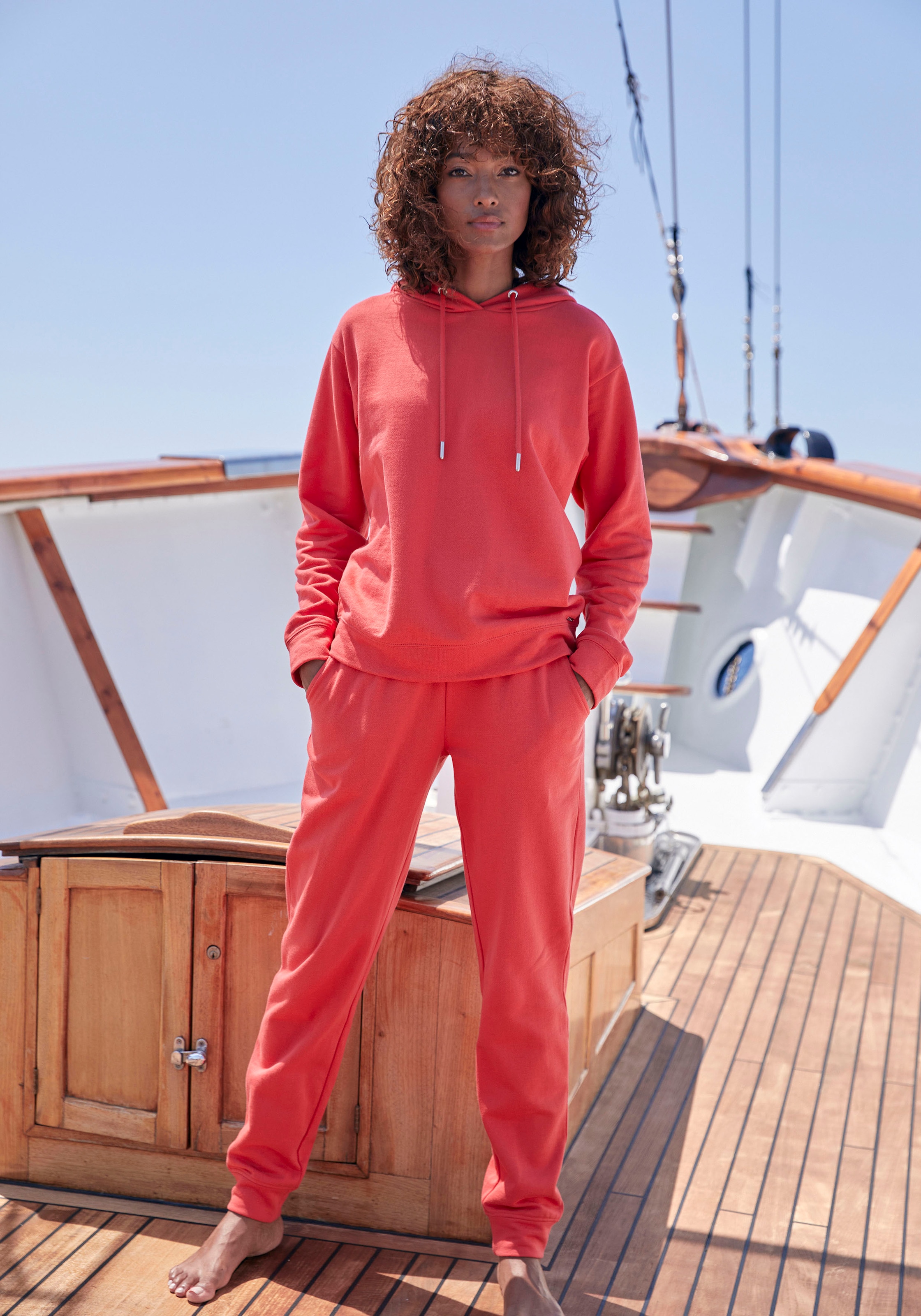 H.I.S Kapuzensweatshirt , im maritimen Stil, Loungewear, Loungeanzug, Hoodie