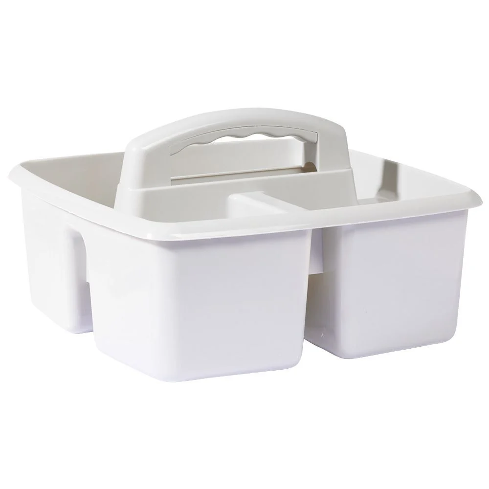 Panier de rangement en plastique 3 compartiments 23x23xH9 cm