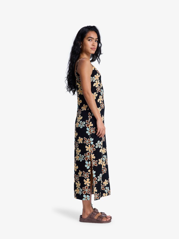 Stay Sunny Robe fluide à bretelles Noir Femme
