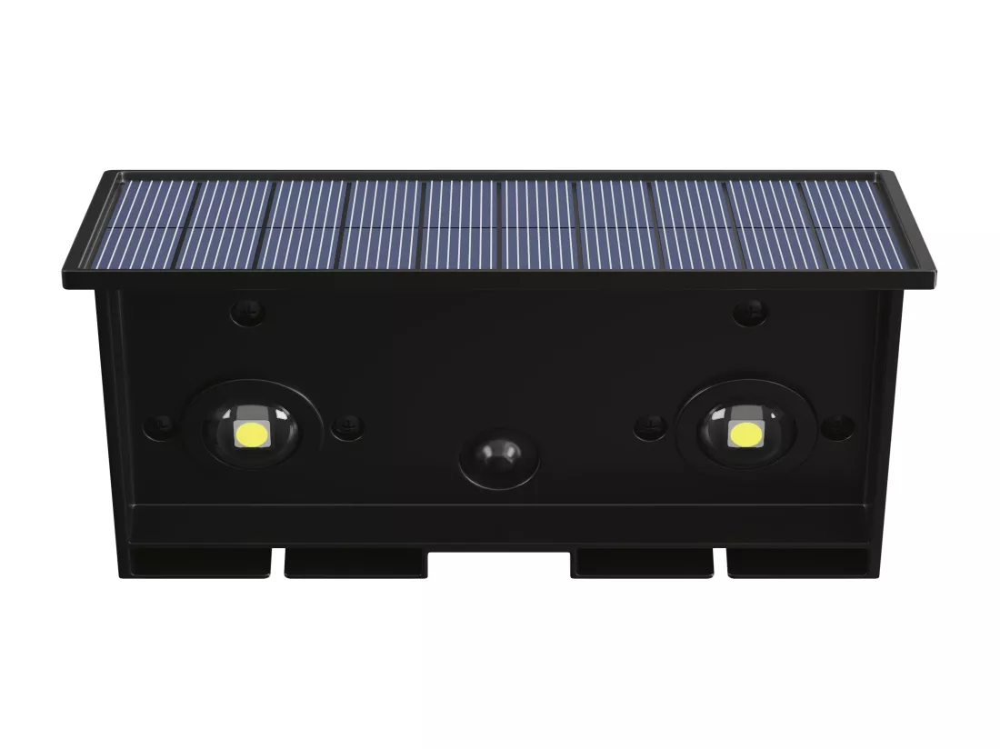 Applique murale solaire - 80 lumens - Noir - SONDERHO