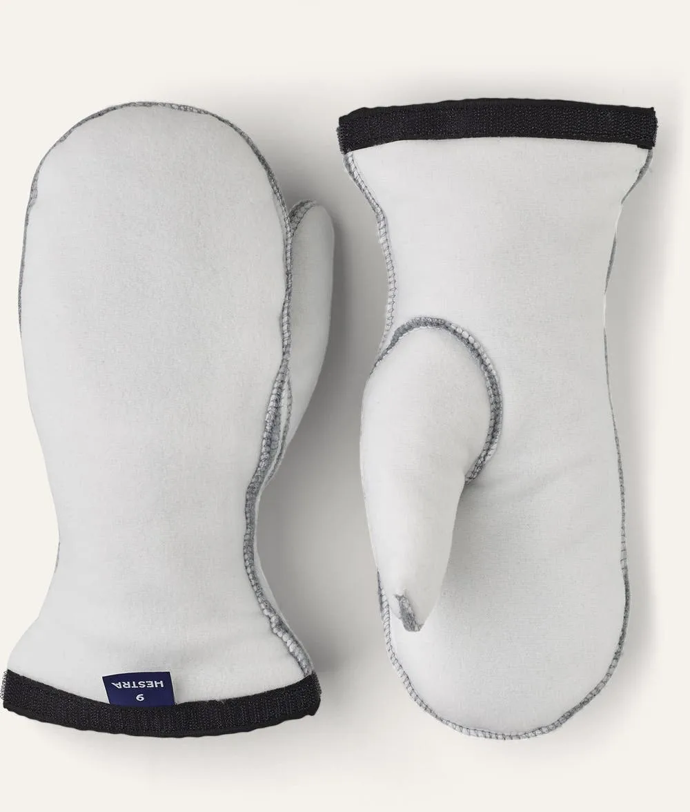 Hestra Army Leather Heli Ski Sr. Liner Long Mitt Offwhite