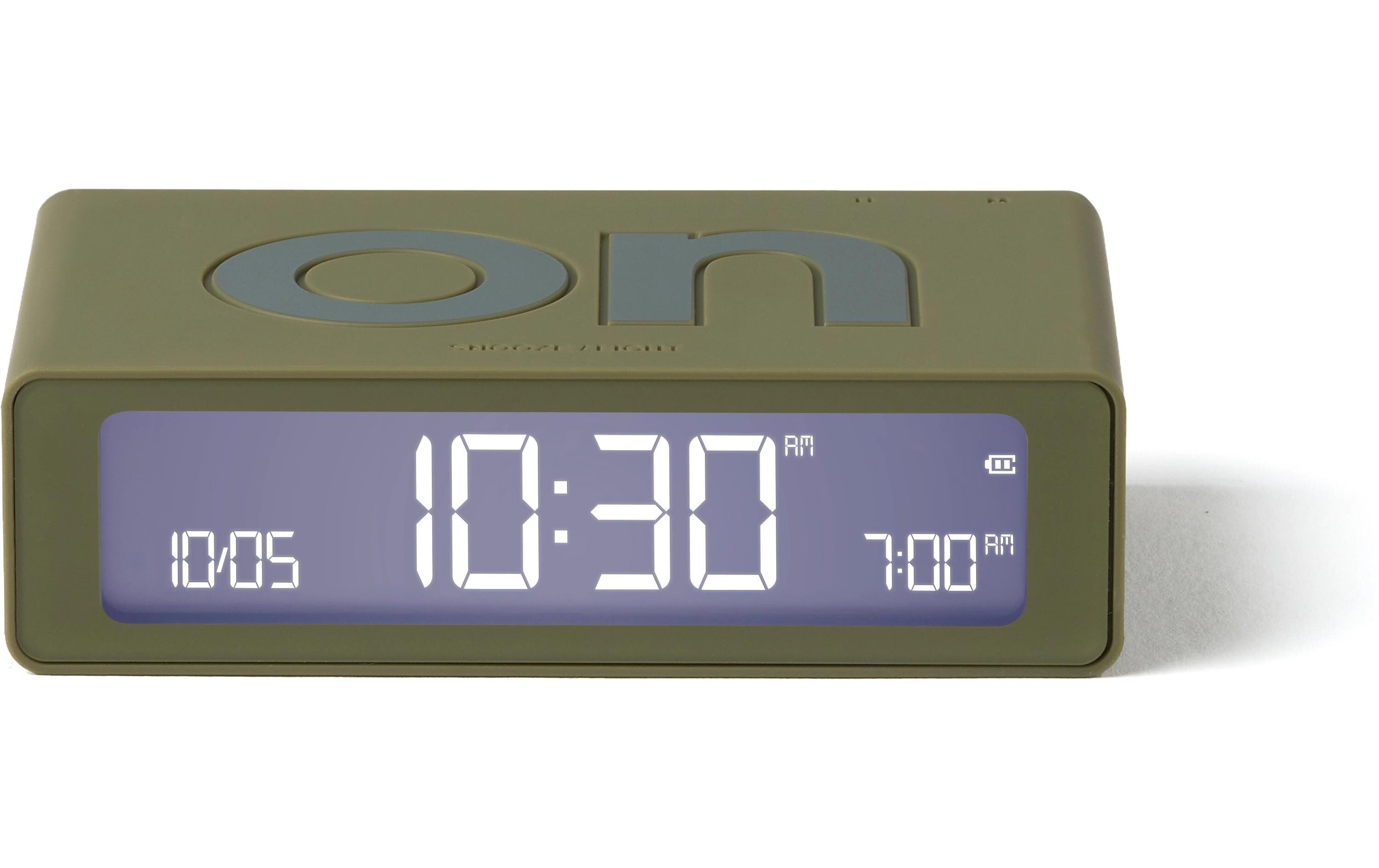 Digitalwecker Flip Mini KakhiMini LCD-Wecker mit Umkehrfunktion (On/Off)