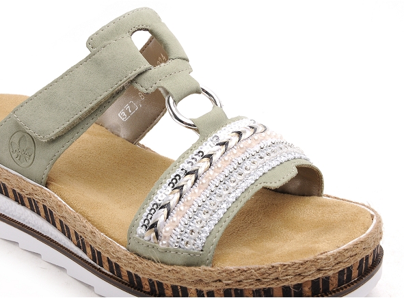 Rieker mules et sabots plats femme v79m6 vert