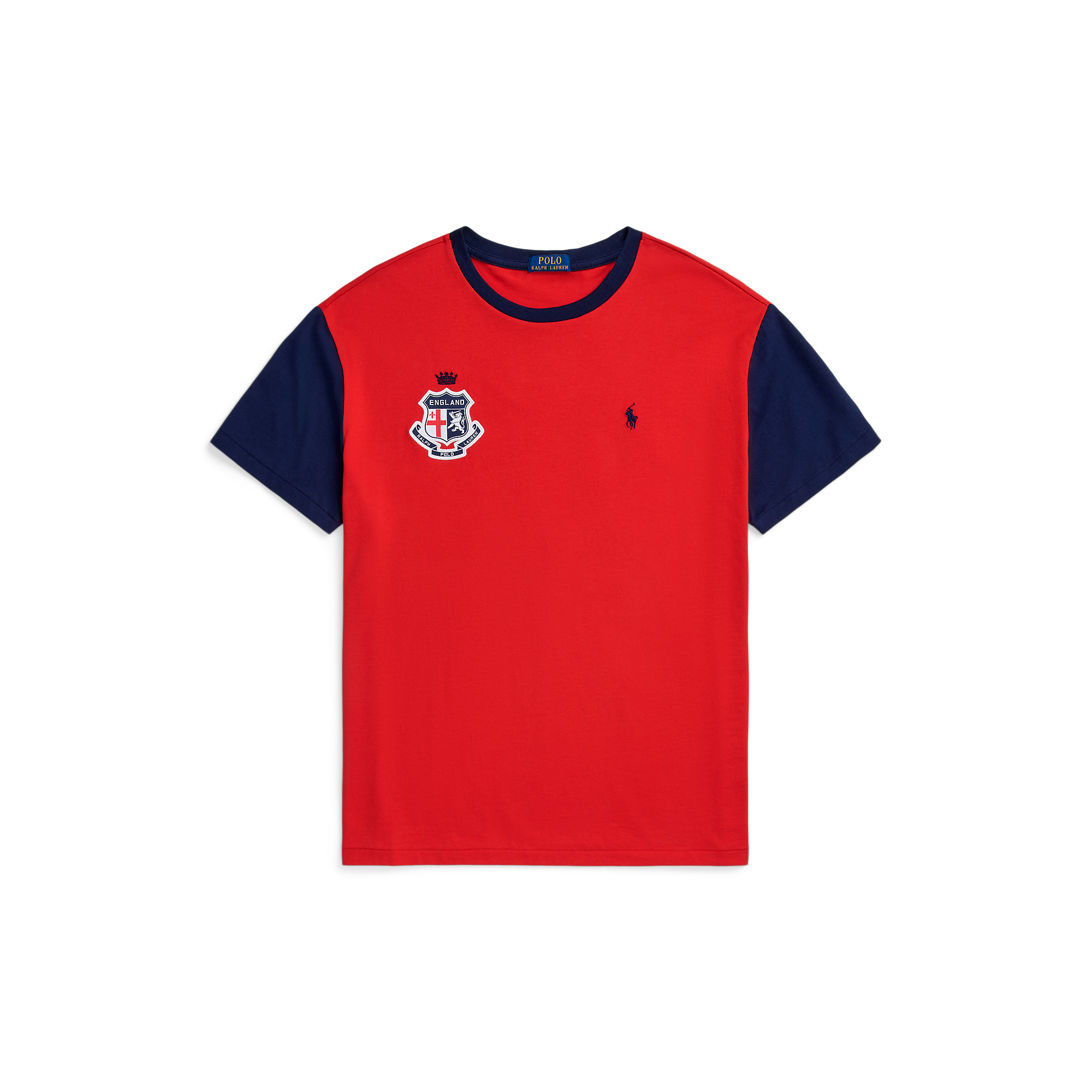 Tee-shirt col rond en coton | Rouge