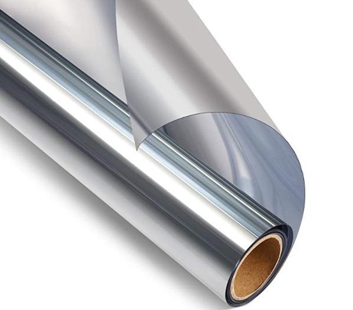 Simple Fix Raamfolie Spiegelfolie Zilver - 45 x 500 cm - Zelfklevende ondoorzichtige privacyfolie voor ramen - Spiegelfolie Raamprivacyfolie - Zilver
