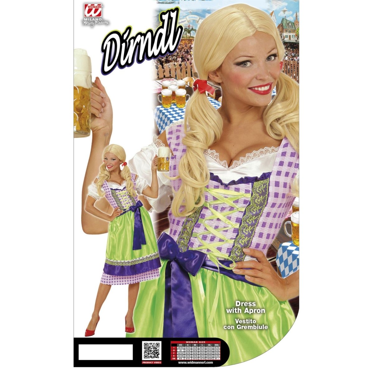 Groen Paarse Dirndl Jurk Oktoberfest Dames