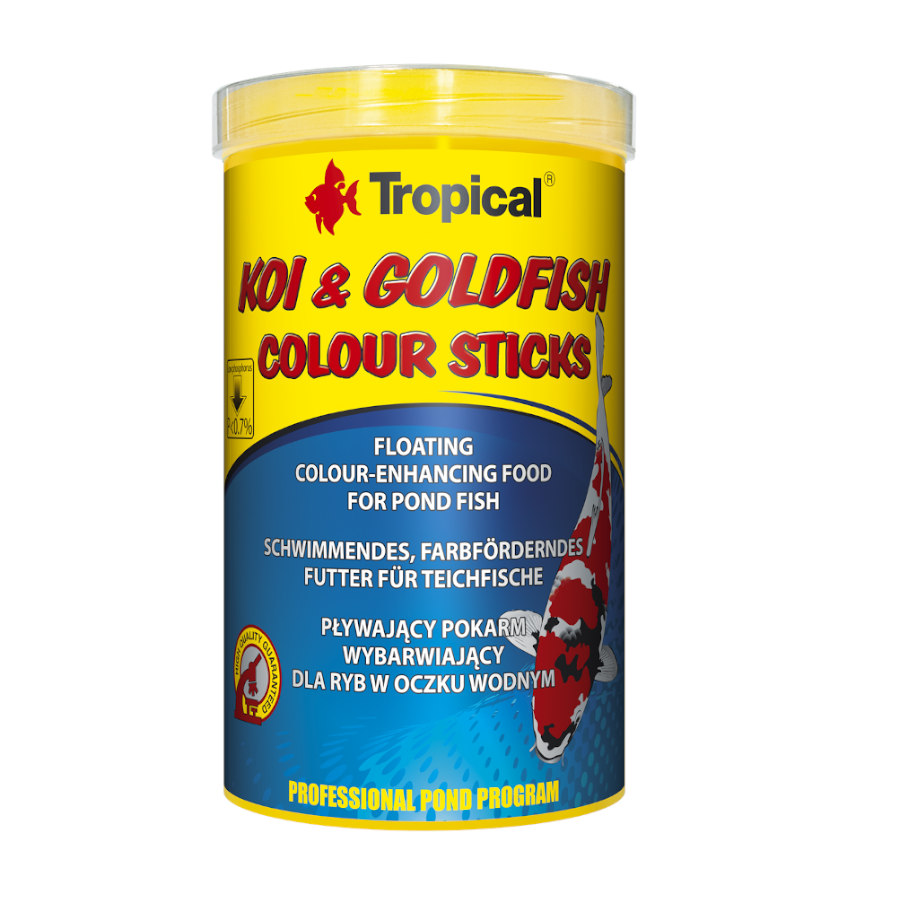 Palitos de cor para peixes koi e dourados tropicais