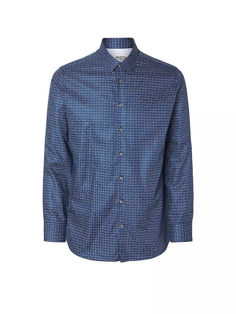 SELECTED Hemd Slim Fit SLHSLIMDETAIL dunkelblau