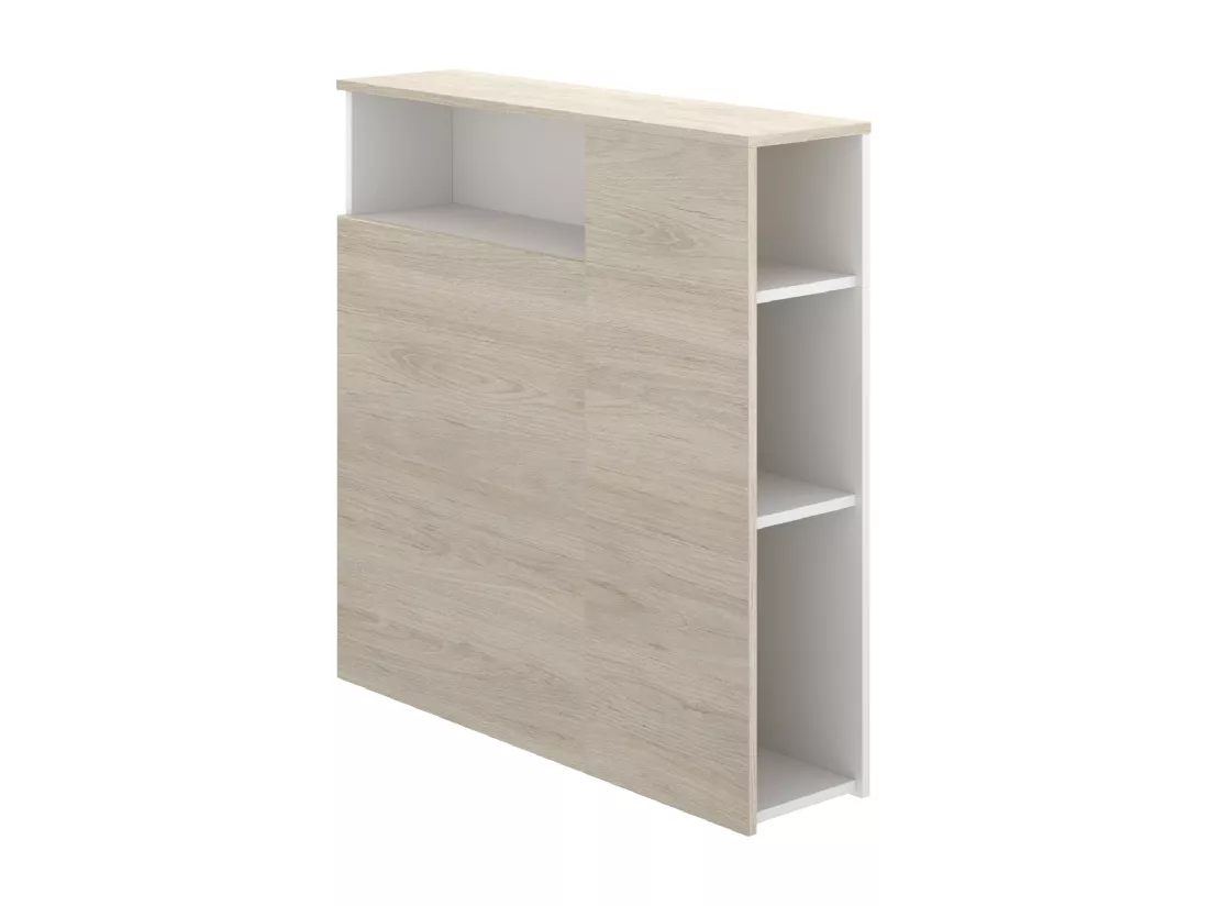 Tête de lit 90 cm - Coloris : Naturel et blanc - LEANDRE
