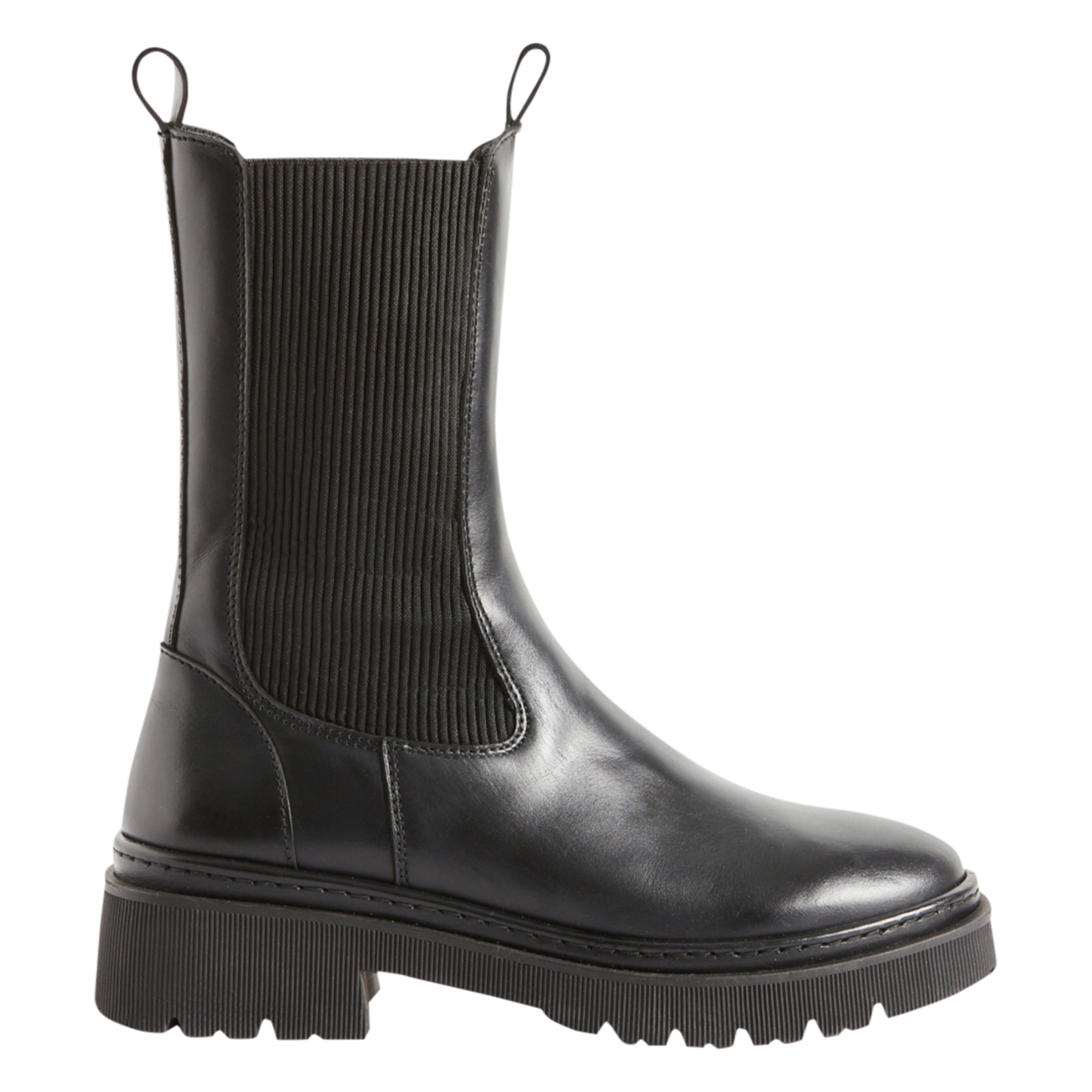 Bottines Chelsea en cuir| Noir