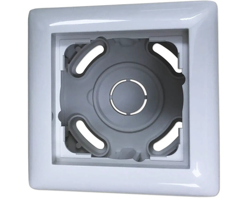 Gira 106103 Opbouwbehuizing, enkelvoudig, compleet met afdekraam, standaard 55, zuiver wit, glanzend